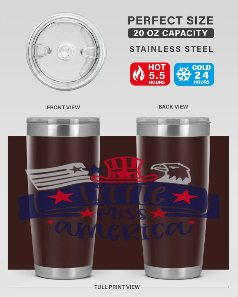 Little Miss America Style 162#- Fourt Of July- Tumbler