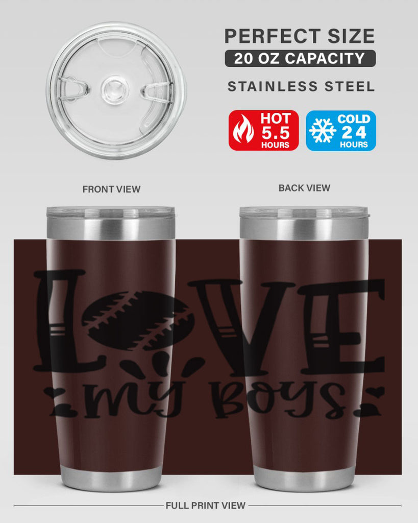 Love My Boys 2053#- baseball- Tumbler
