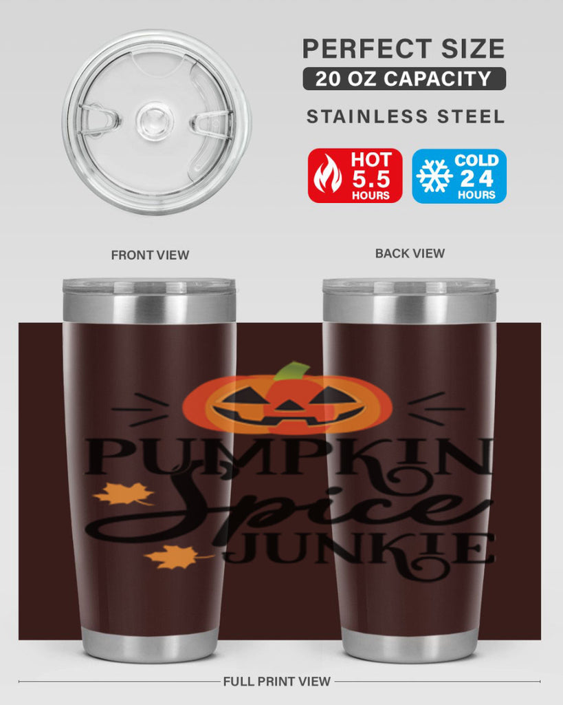Pumpkinspicejunkie 568#- fall- Tumbler