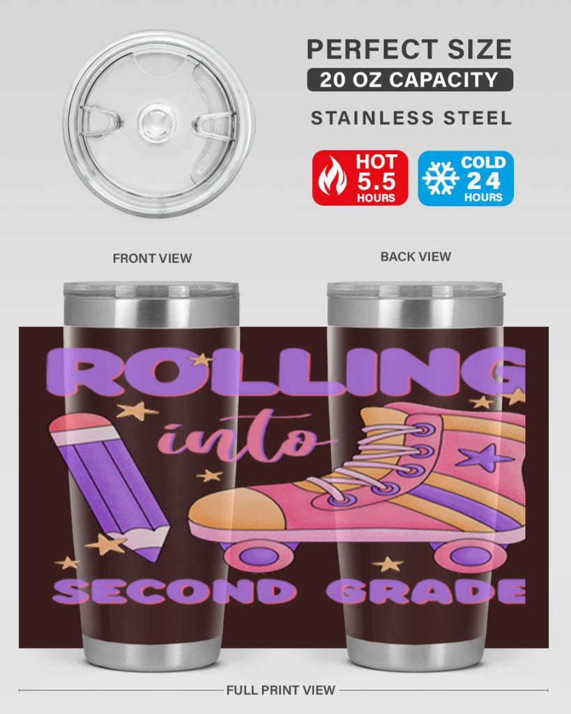 Rolling into 2nd Grade 24#- second grade- Tumbler