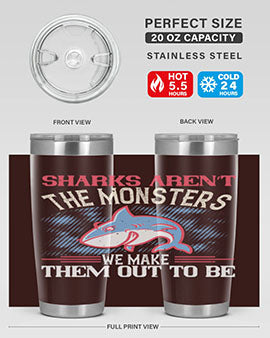 Sharks aren’t the monsters we make them out to be Style 24#- shark  fish- Tumbler