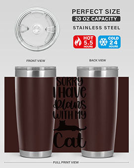 Sorry I Have Plans Style 105#- cat- Tumbler