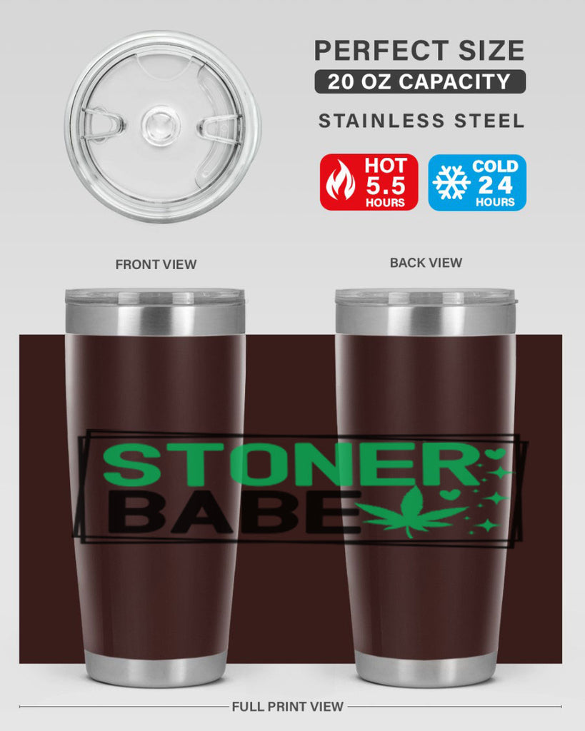 Stoner Babe 258#- marijuana- Tumbler
