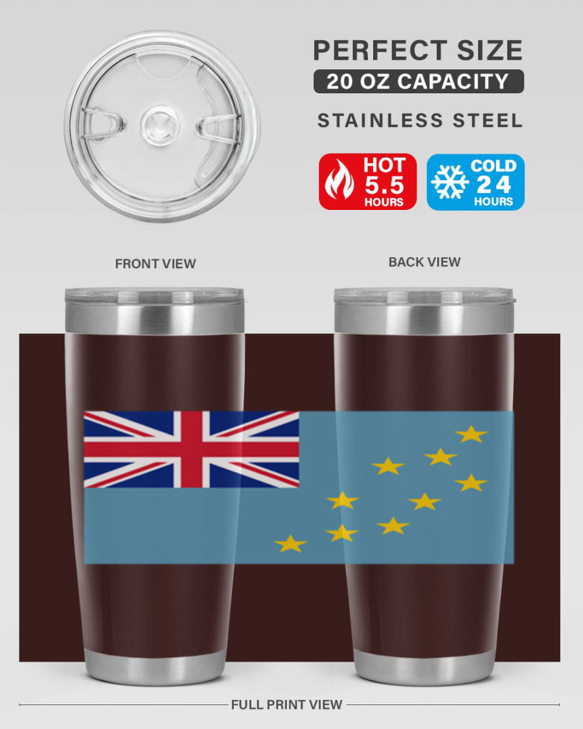Tuvalu 15#- world flags- Tumbler