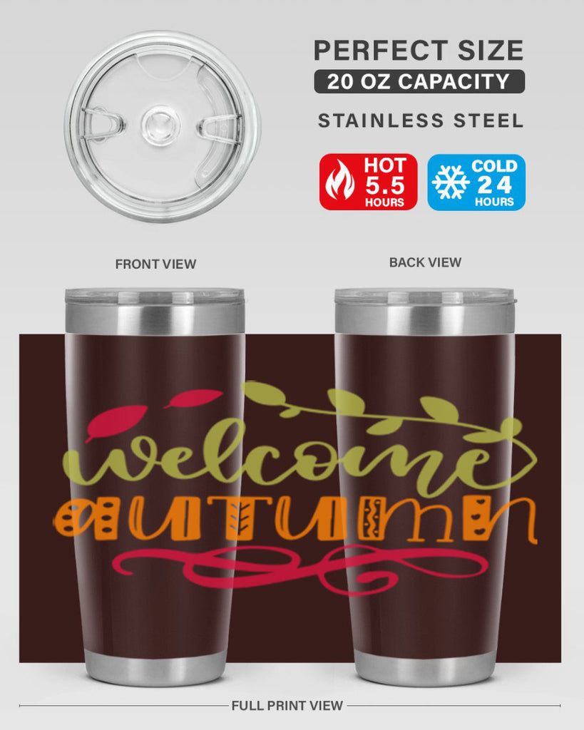 Welcome Autumn 629#- fall- Tumbler