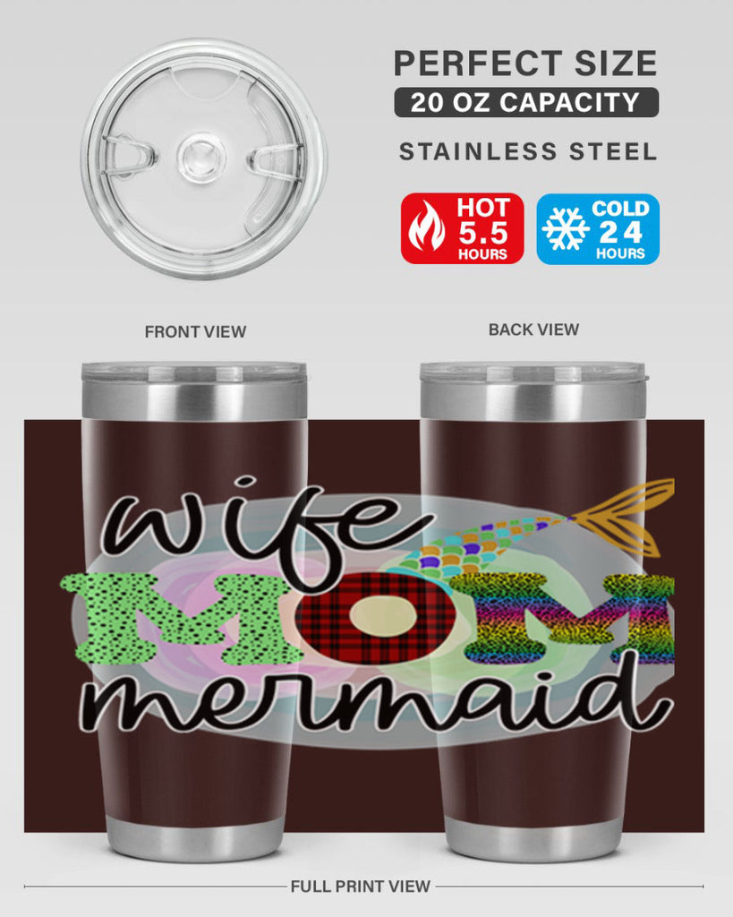 Wife Mom Mermaid 674#- mermaid- Tumbler