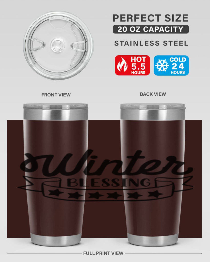 Winter Blessing 485#- winter- Tumbler
