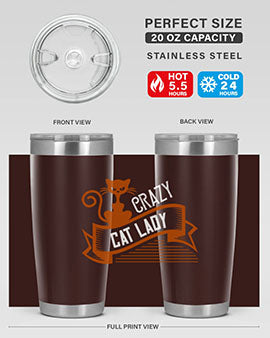 crazy cat lady Style 43#- cat- Tumbler