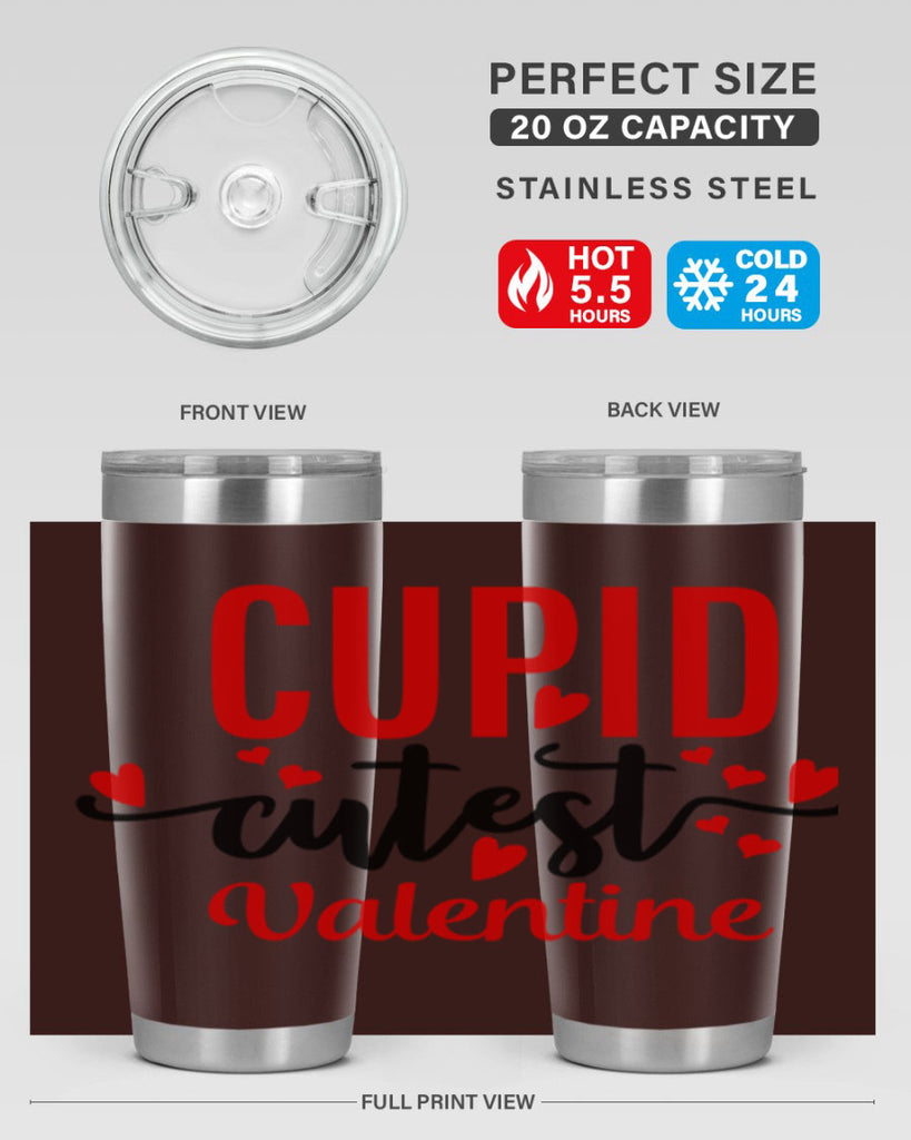 cupid cutest valentine 72#- valentines day- Tumbler