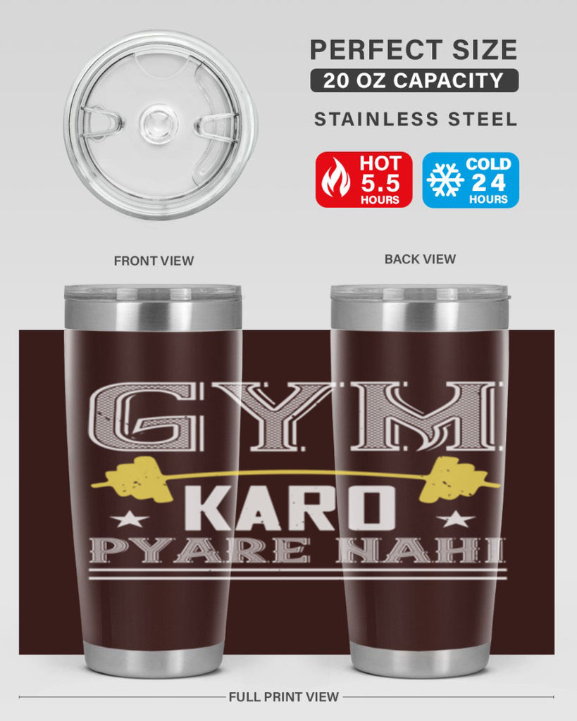 gym karo pare nahi 9#- gym- Tumbler