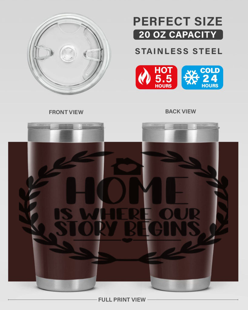 home is where our story begins 13#- home- Tumbler
