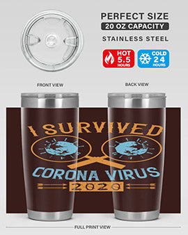 i survived corona virus Style 34#- corona virus- Tumbler