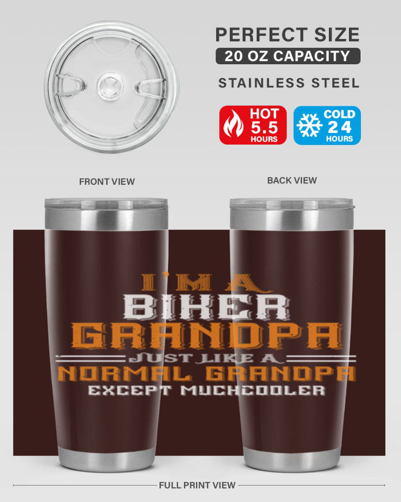 im a biker grandpa just like a normal grandpa except muchcooler 38#- grandpa - papa- Tumbler