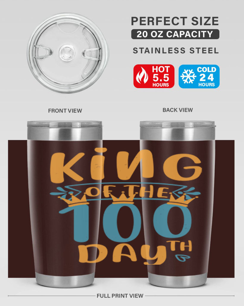 king of the th day 3#- 100 days of school- Tumbler