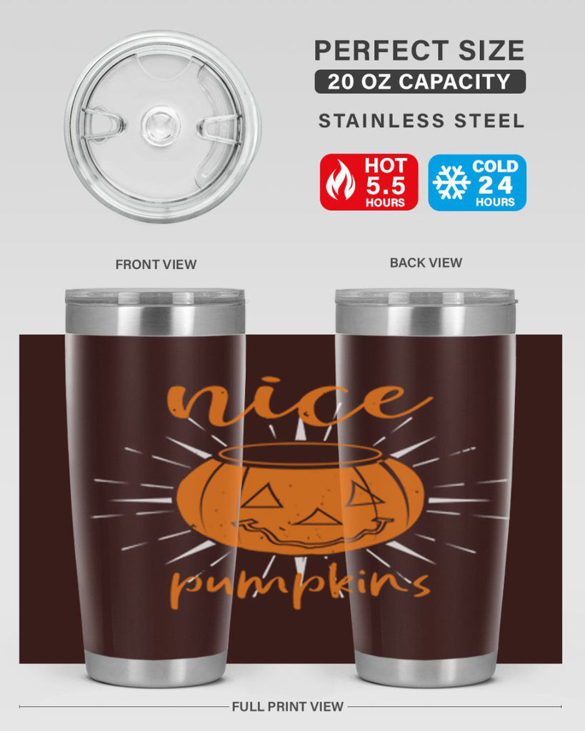 nice pumpkins 138#- halloween- Tumbler