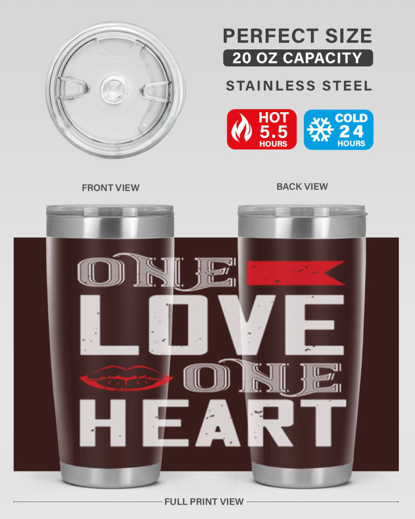 one love one heart 32#- valentines day- Tumbler
