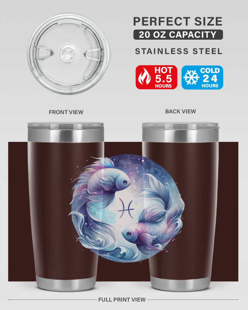 pisces 349#- zodiac- Tumbler