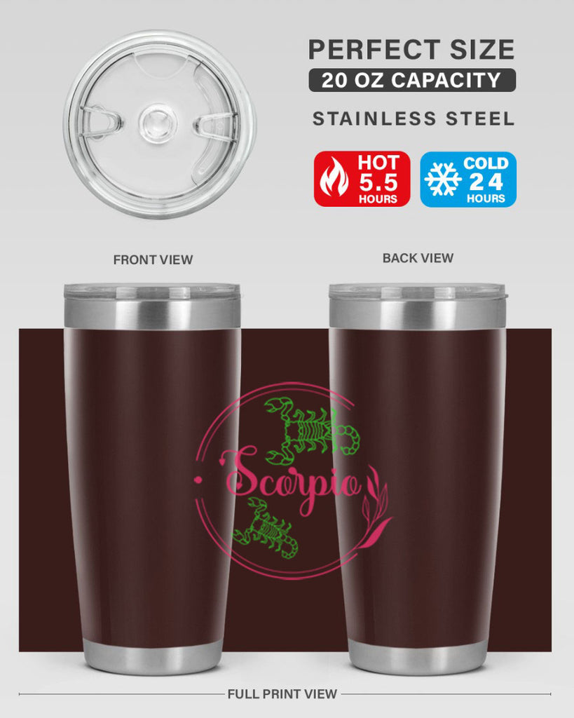 scorpio 437#- zodiac- Tumbler