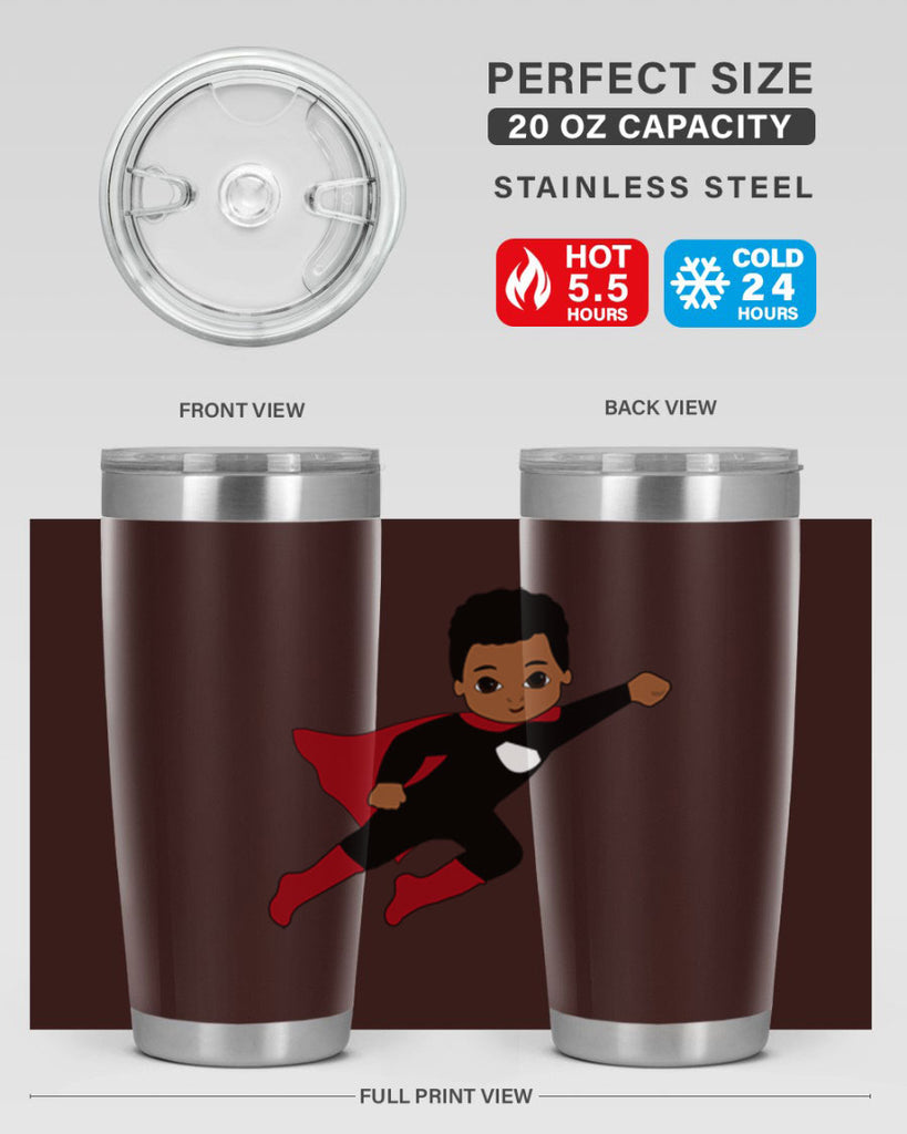 super kid 5#- black men - boys- tumbler