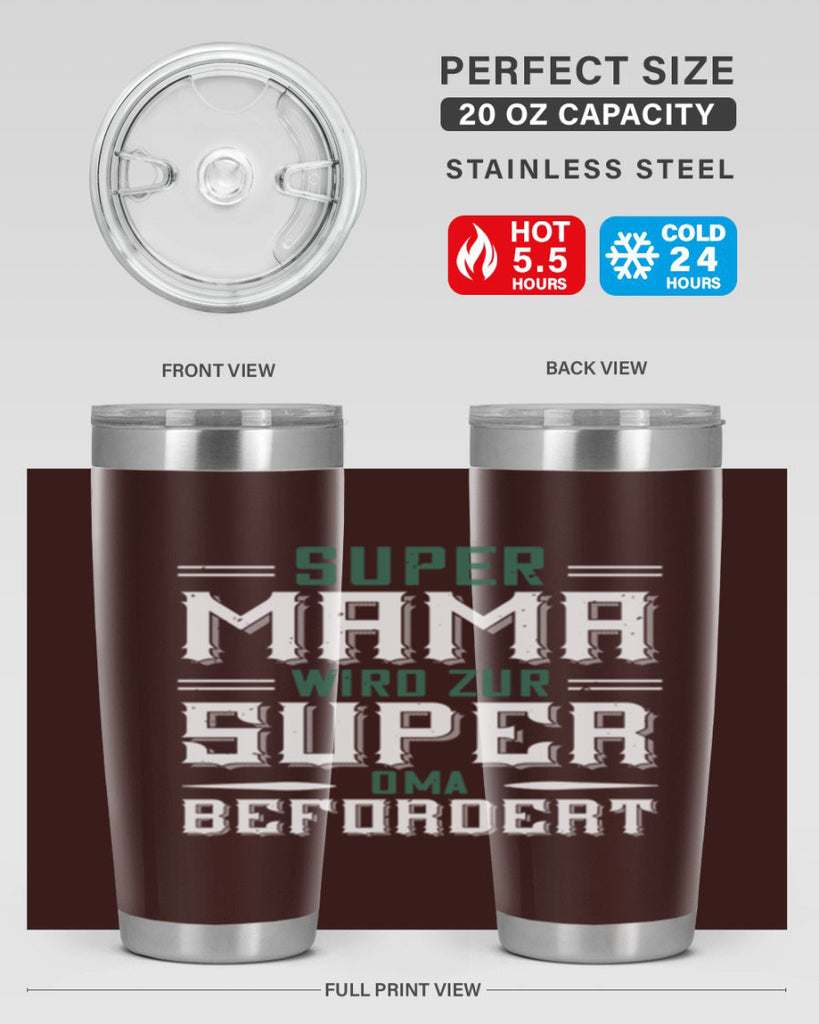 super mama wird zur 9#- grandpa - papa- Tumbler