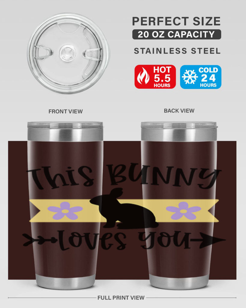 this bunny loves you 10#- easter- Tumbler