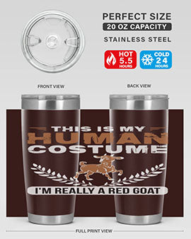 this is my human costume im really a red goat Style 1#- goat- Tumbler