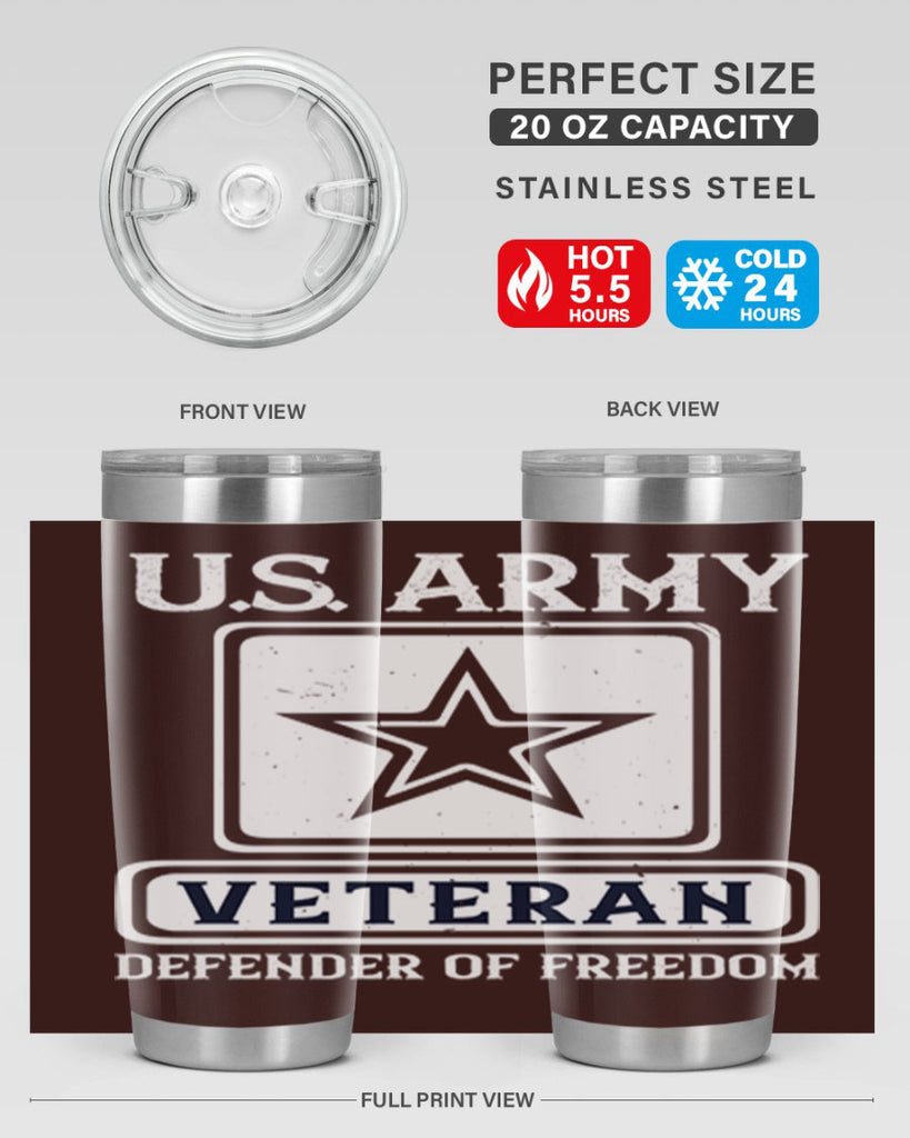 us army veteran defender of freedom 14#- Veterns Day- Tumbler