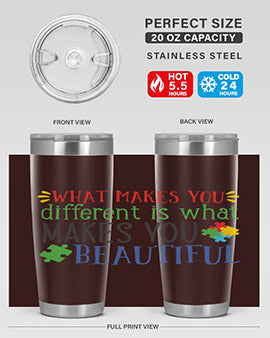 what makes you different is what makes you beautiful Style 3#- autism- Tumbler