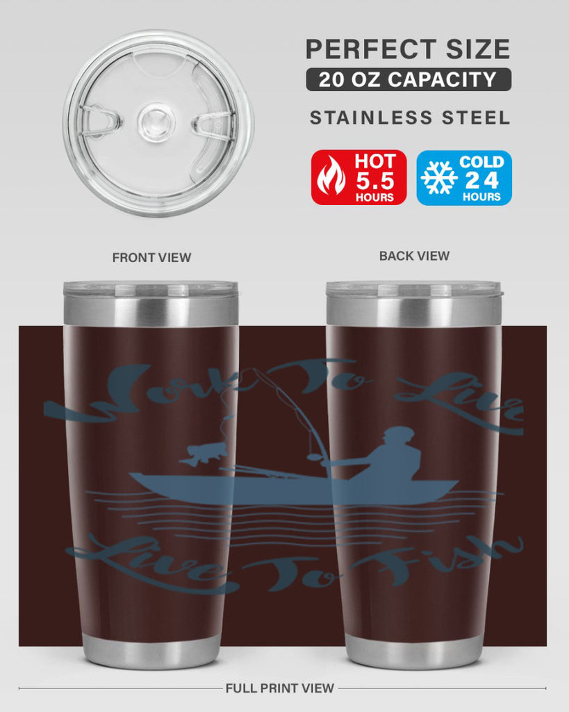 work to live 10#- fishing- Tumbler