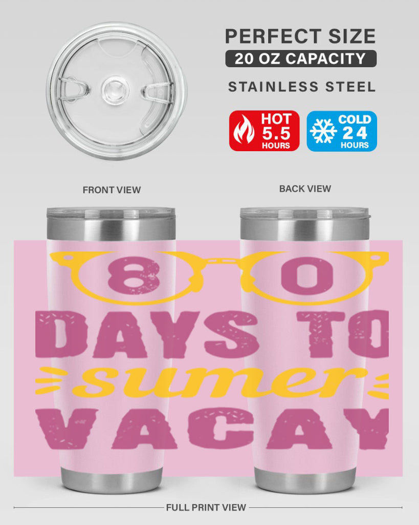 8 days to sumer vacay 1#- 100 days of school- Tumbler