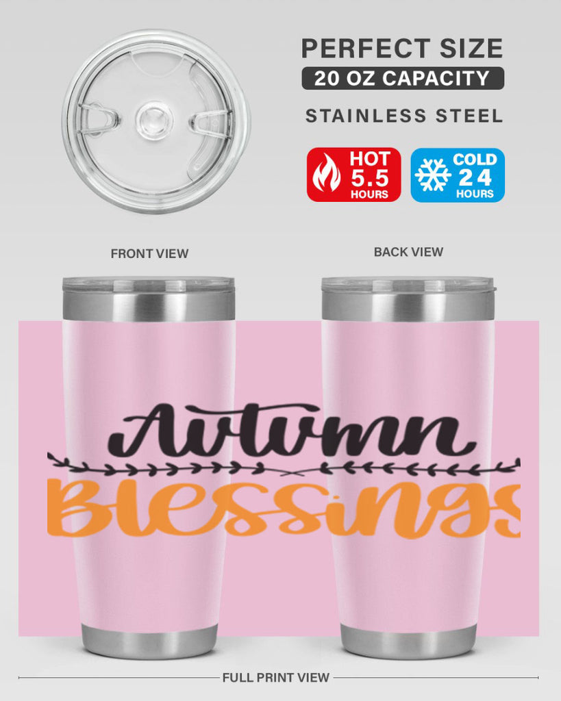 Autumn Blessings 473#- fall- Tumbler