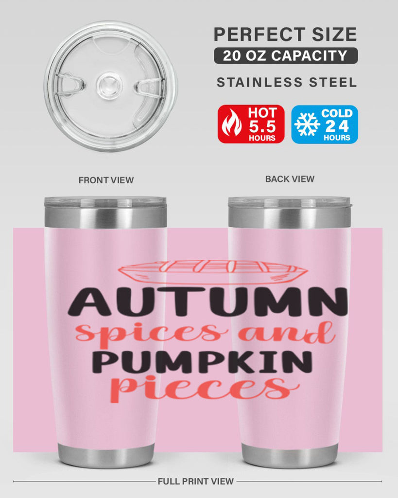 Autumn spices and pumpkin pieces 32#- fall- Tumbler