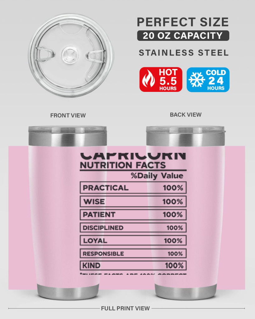 Capricorn Nutrition Facts 185#- zodiac- Tumbler