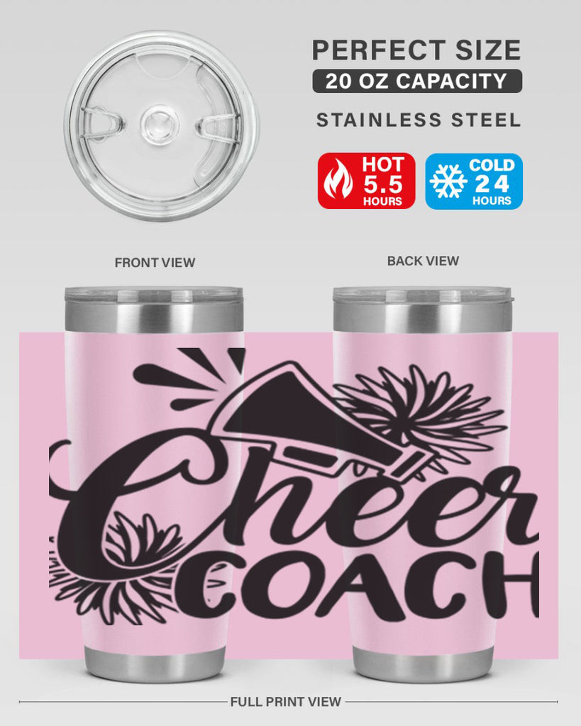 Cheer coach 1392#- cheer- Tumbler