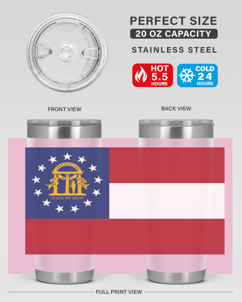 Georgia 42#- Us Flags- Tumbler