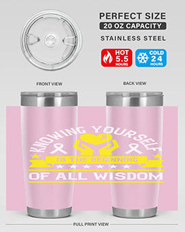 Knowing yourself is the beginning of all wisdom Style 38#- self awareness- Tumbler