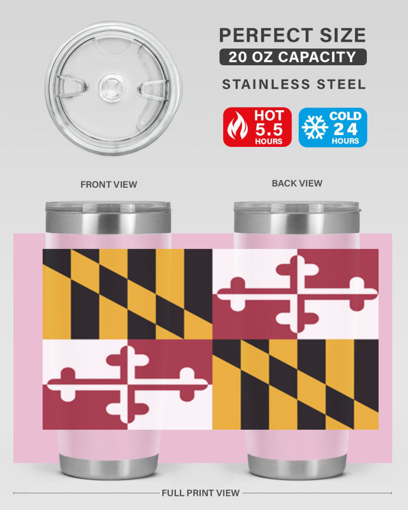 Maryland 32#- Us Flags- Tumbler