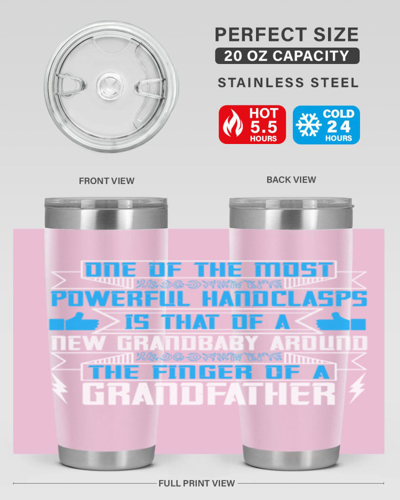 One of the most powerful handclasps is that of a new grandbaby 71#- grandpa - papa- Tumbler