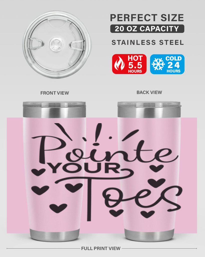 Pointe Your Toes 73#- ballet- Tumbler