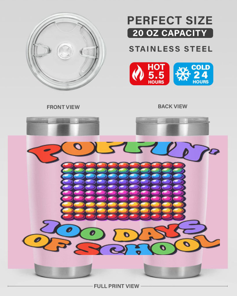 Poppin my way through PNG 54#- 100 days of school- Tumbler