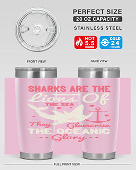 Sharks are the lions of the seaThey glamorize the oceanic glory Style 28#- shark  fish- Tumbler