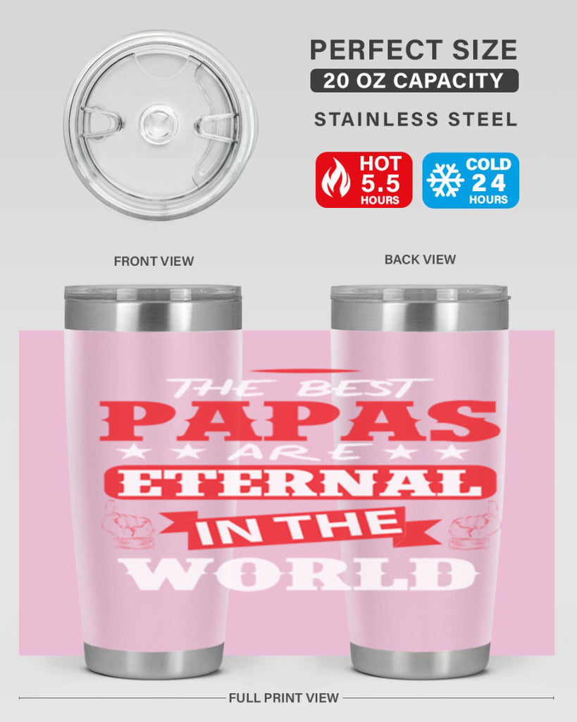 THE BEST PAPAS 108#- grandpa - papa- Tumbler