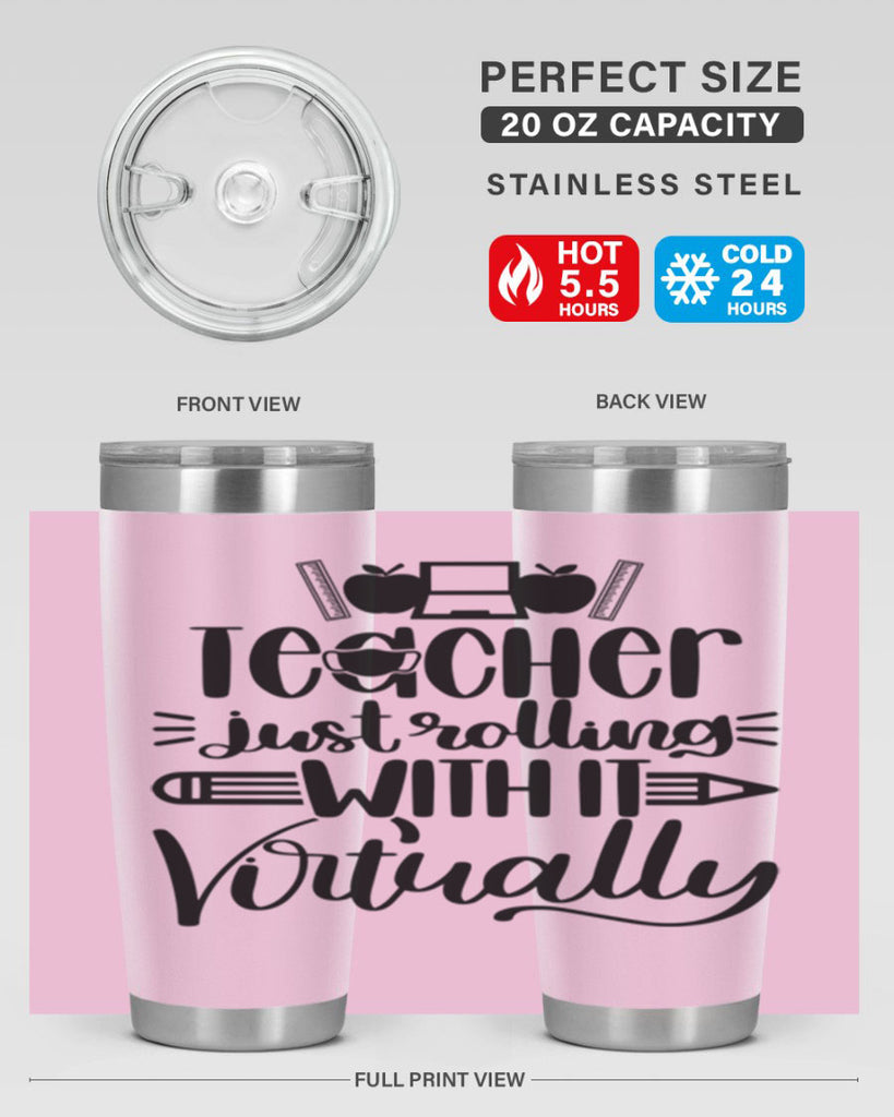 Teacher Just Rolling Style 53#- teacher- tumbler