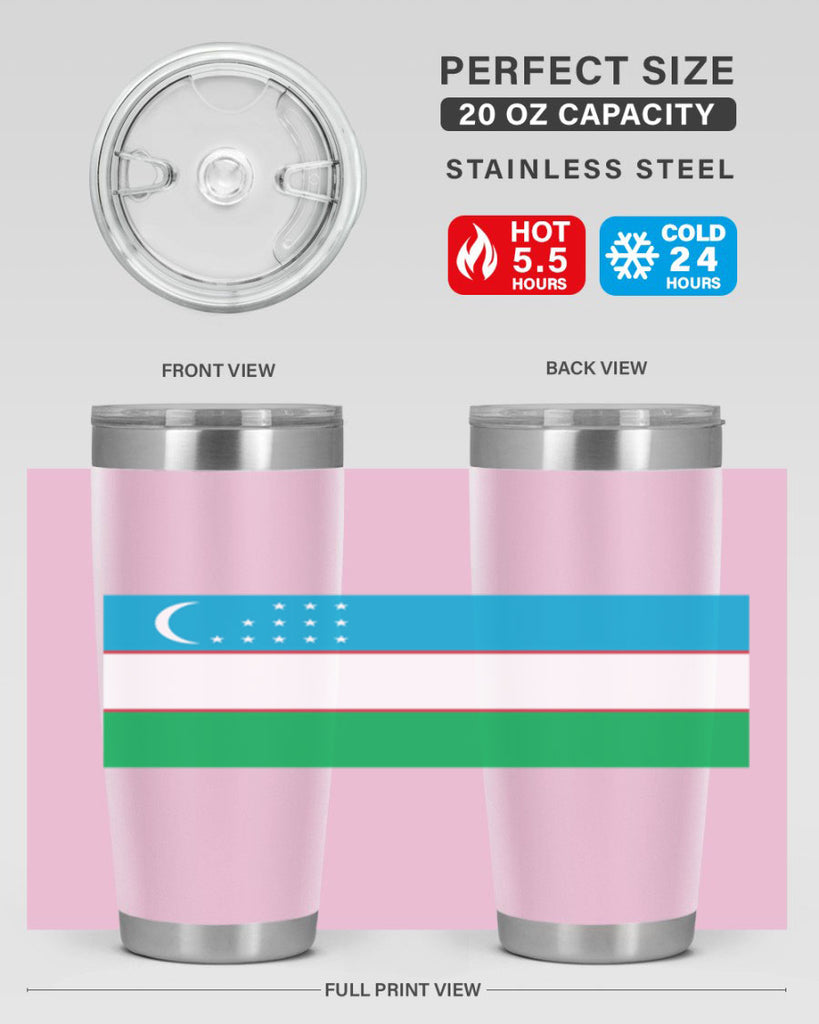 Uzbekistan 8#- world flags- Tumbler