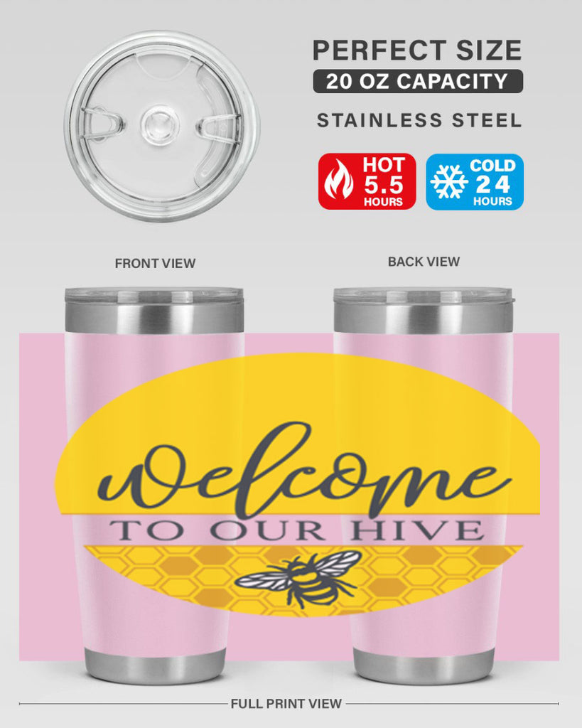 Welcome to our Hive complete yellow590#- spring- Tumbler