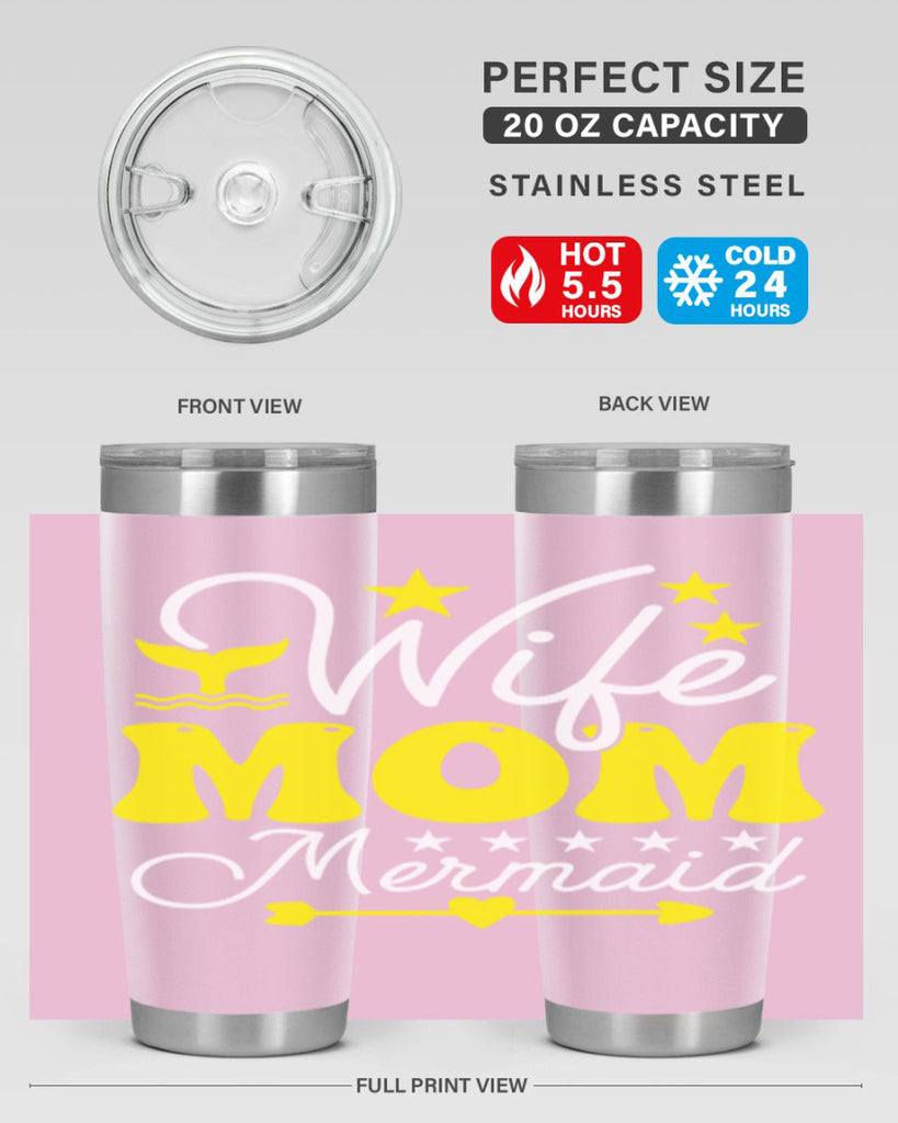 Wife Mom Mermaid 669#- mermaid- Tumbler