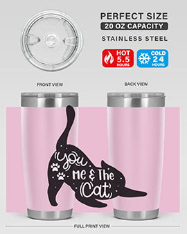 You Me The Cat Style 111#- cat- Tumbler