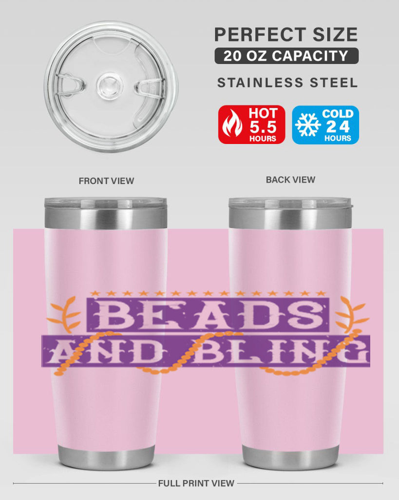 beads and bling 40#- mardi gras- Tumbler