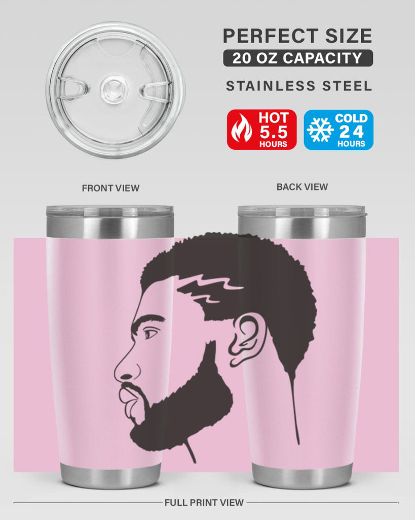 beardman 52#- black men - boys- tumbler