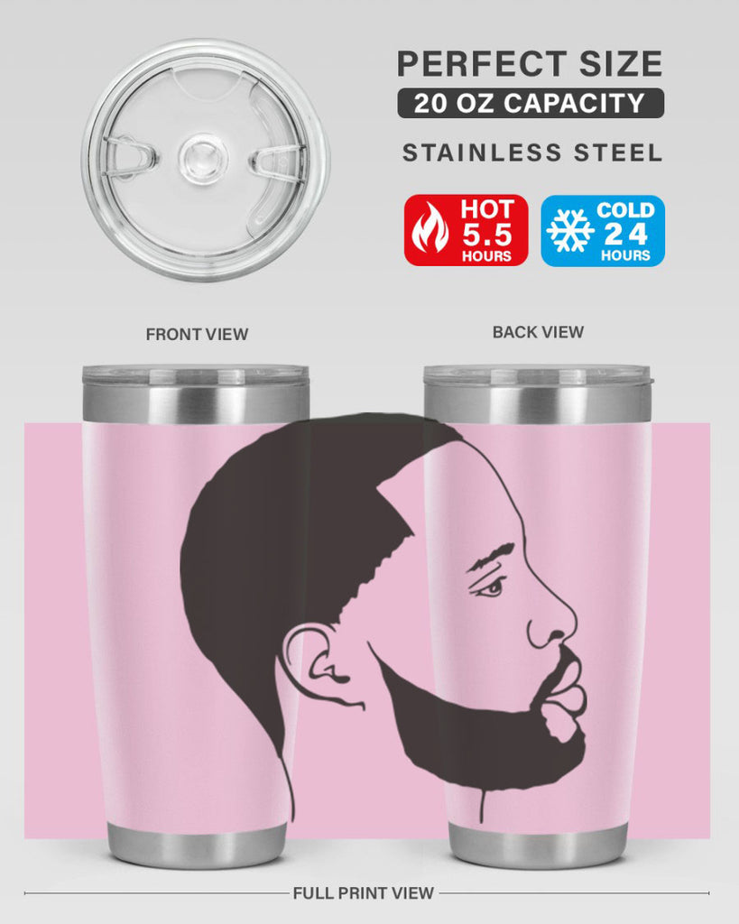 beardman 54#- black men - boys- tumbler